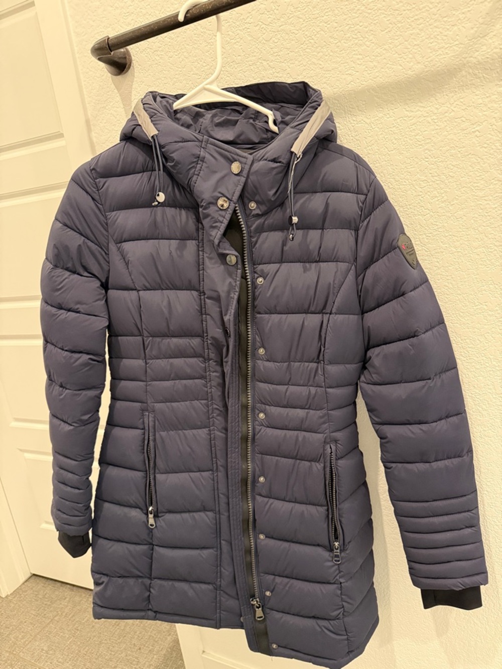 Pajar Women's Navy Hooded Quilted Puffer Coat